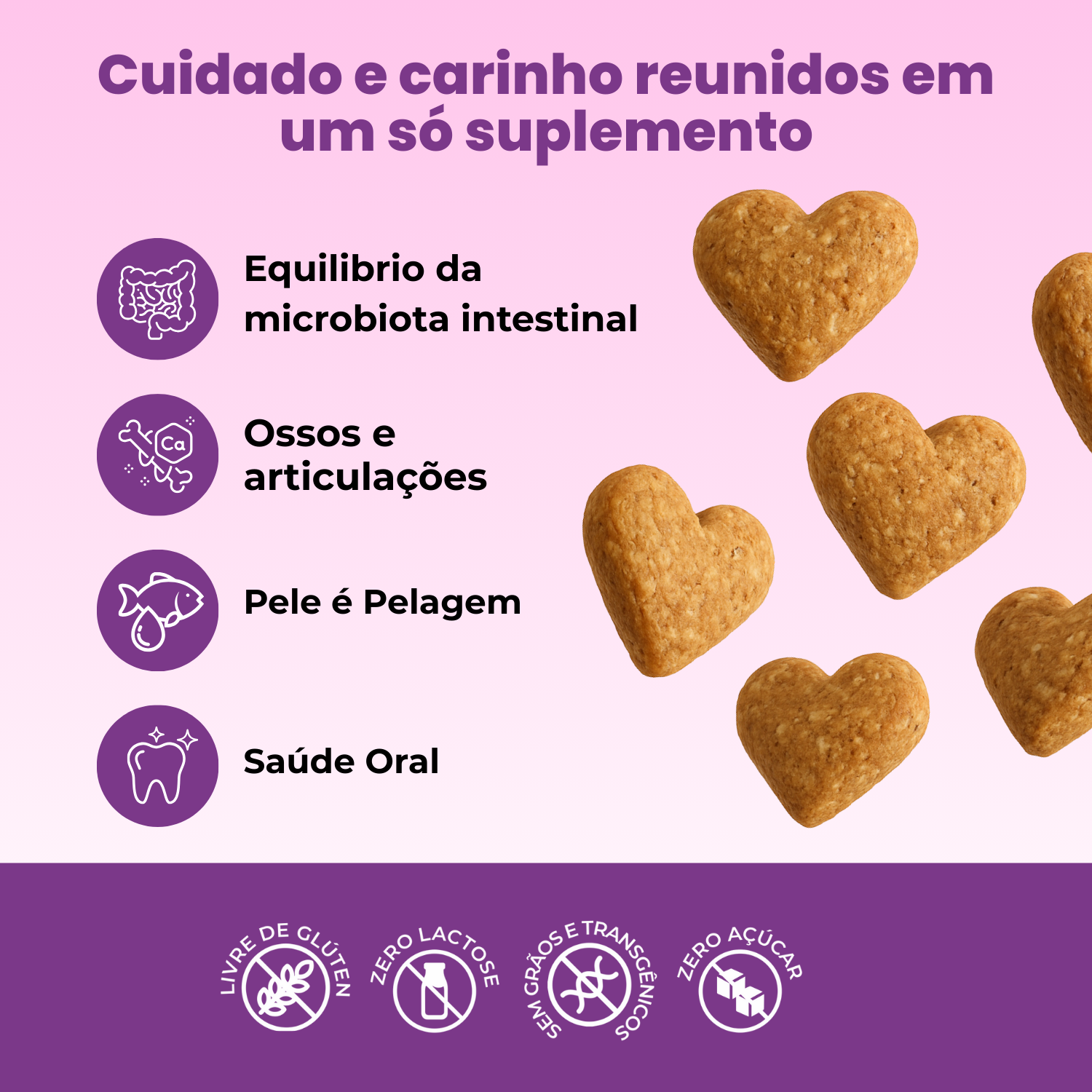 Umami | Suplemento Canino Mastigável | 16 em 1 | 240g | Sabor Carne