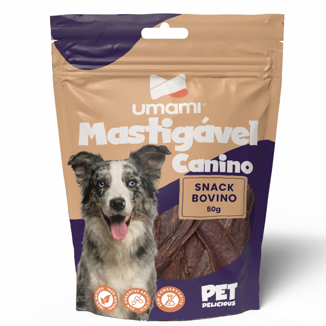 Embalagem Umami Snack Esofago Bovino Natural 50g