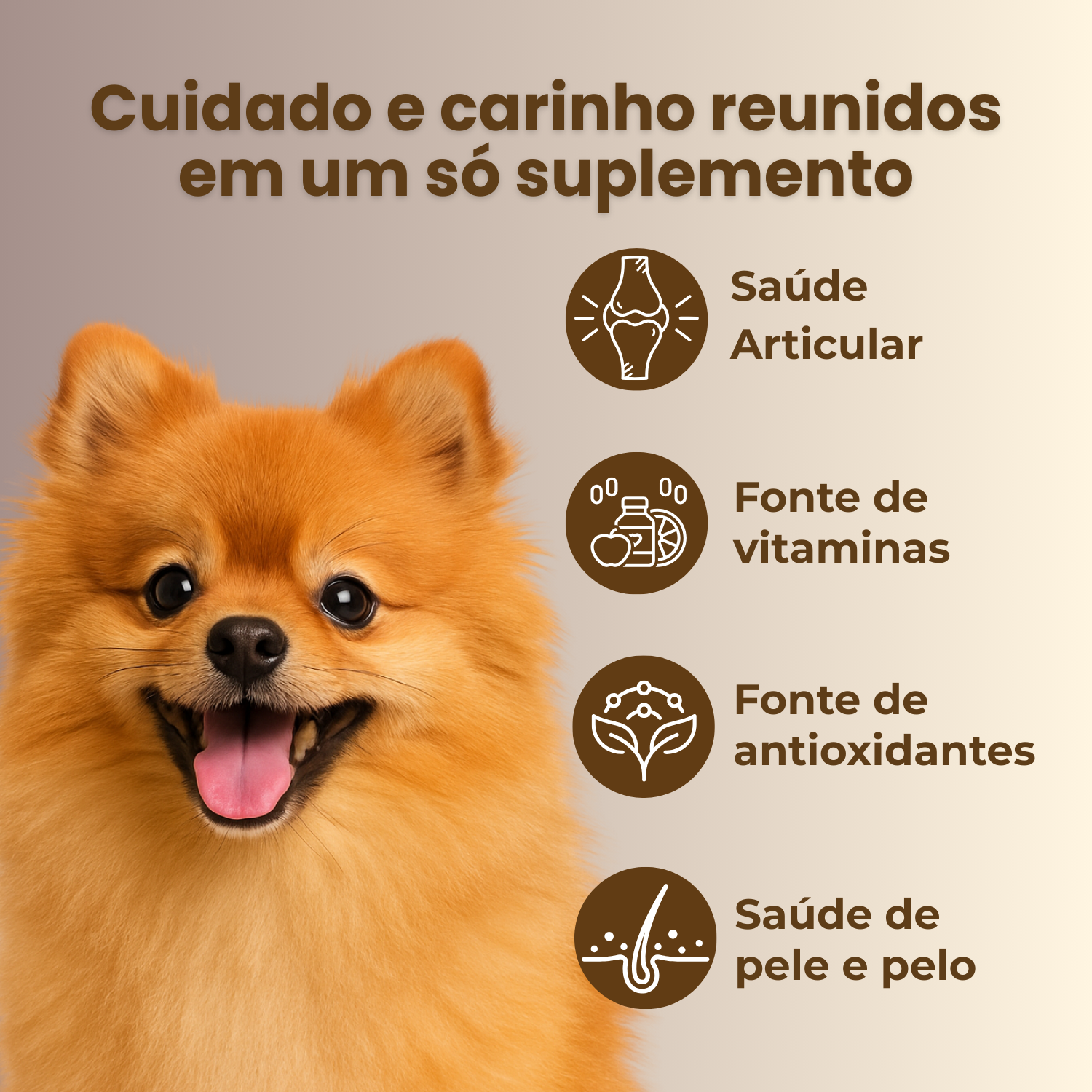 Umami | Suplemento Canino Mastigável | Fórmula Específica - Lulu da Pomerânia | 240g | Sabor Carne