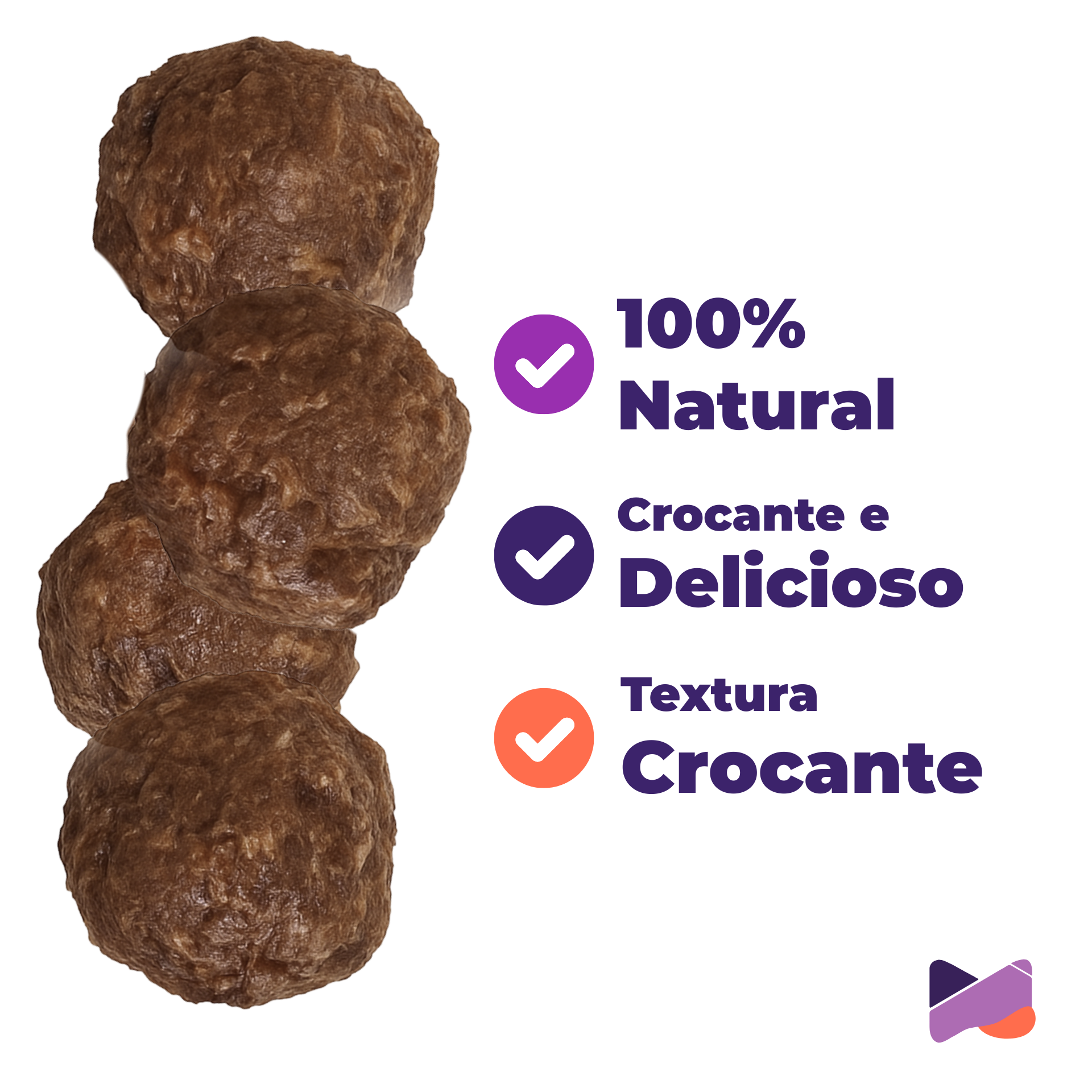 Umami | Kit x 2 Protein Burger | 100% Bovino Natural | Crocante e Delicioso | Enriquecimento Ambiental | Contém 8 unidades