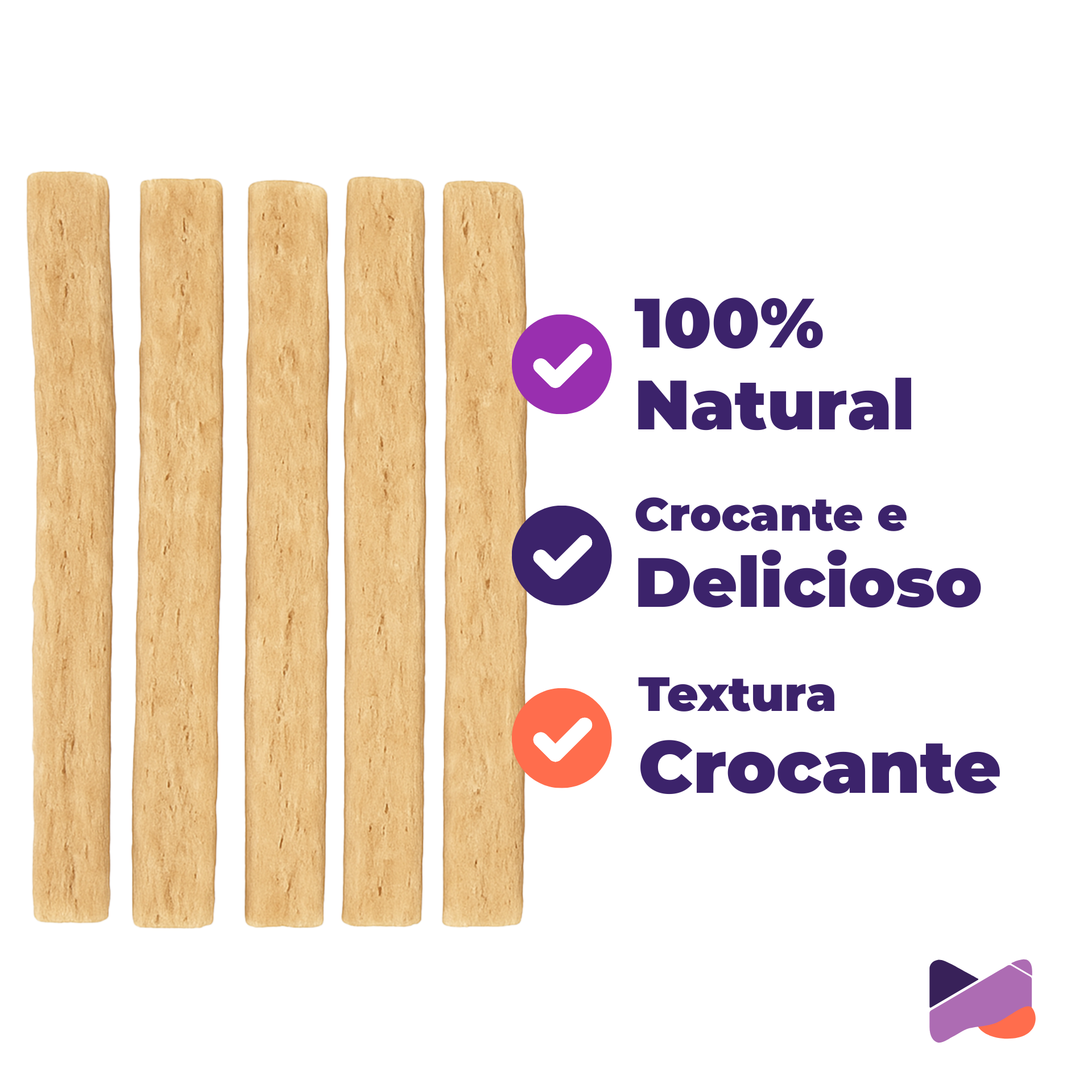 Umami | Kit x2 Condro Stick | 100% Natural | Textura Crocante | Ideal para Treinamento | Contém 12 unidades