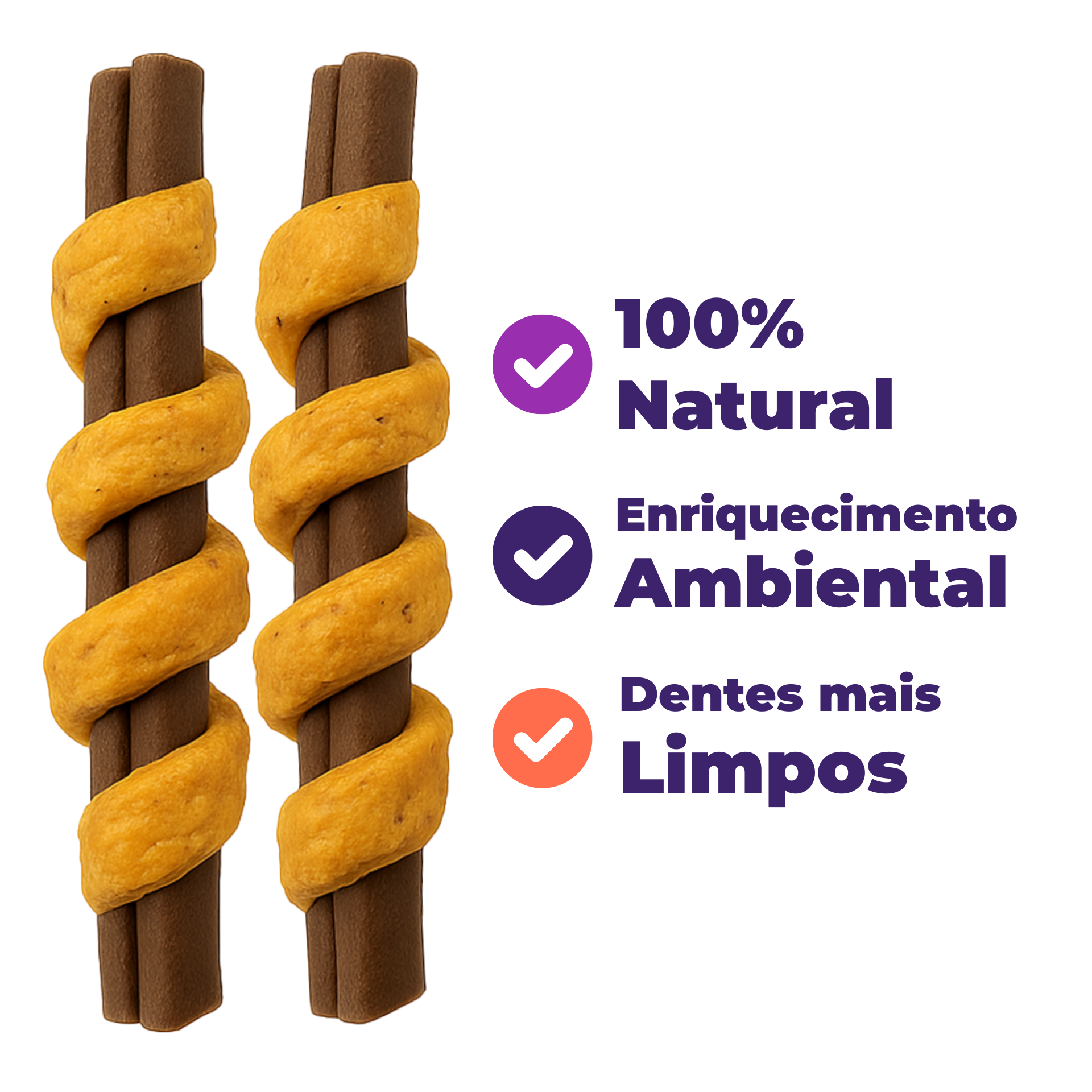 Umami | Kit x2 Joint Stick | 100% Natural | Sem Corantes e Conservantes | Enriquecimento Ambiental | Contém 4 unidades