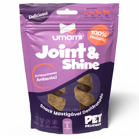 Embalagem Umami Joint and Shine snack mastigavel