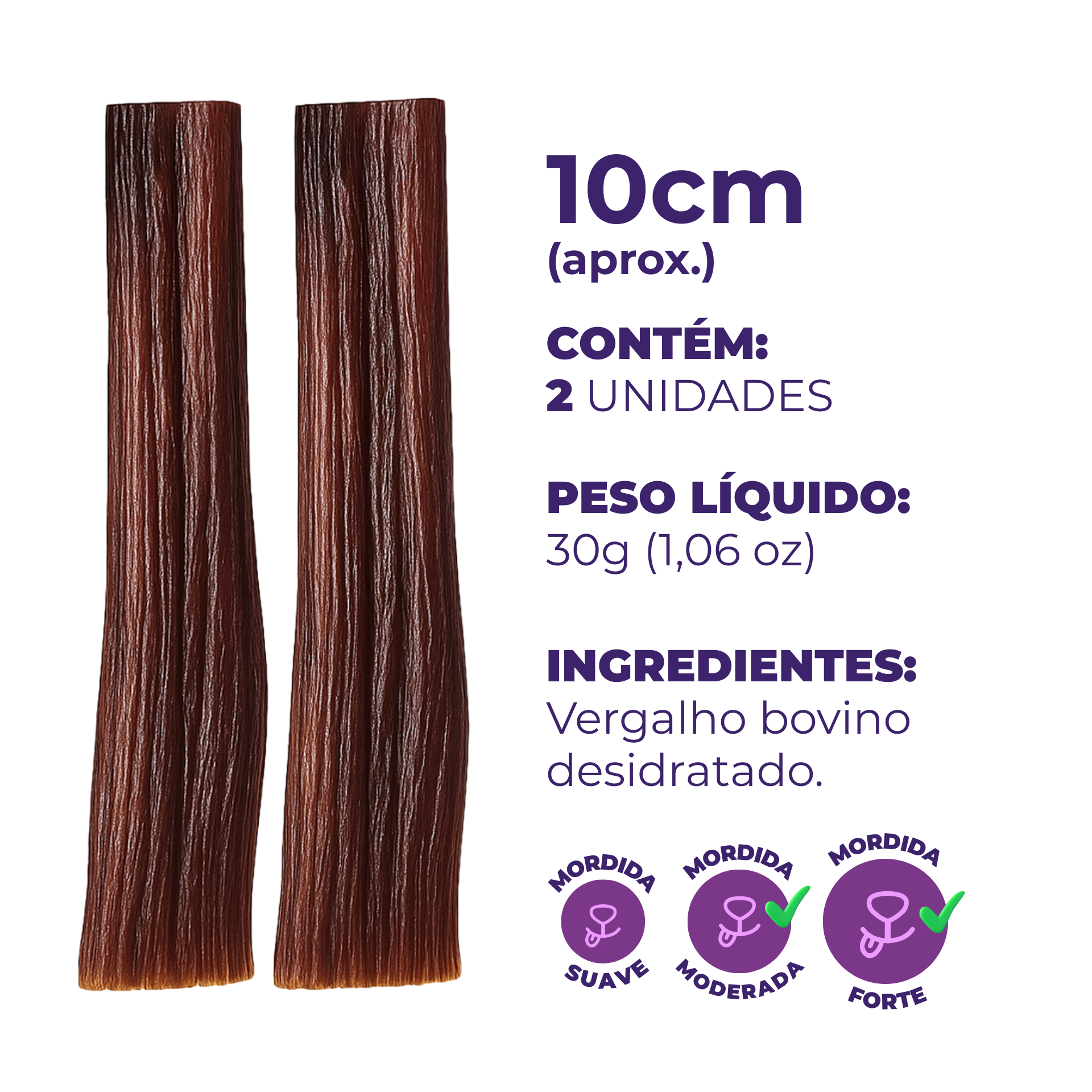 Umami | Protein Stick Jumbo | 100% Bovino Natural | Sem Corantes e Conservantes | Enriquecimento Ambiental | Contém 2 unidades