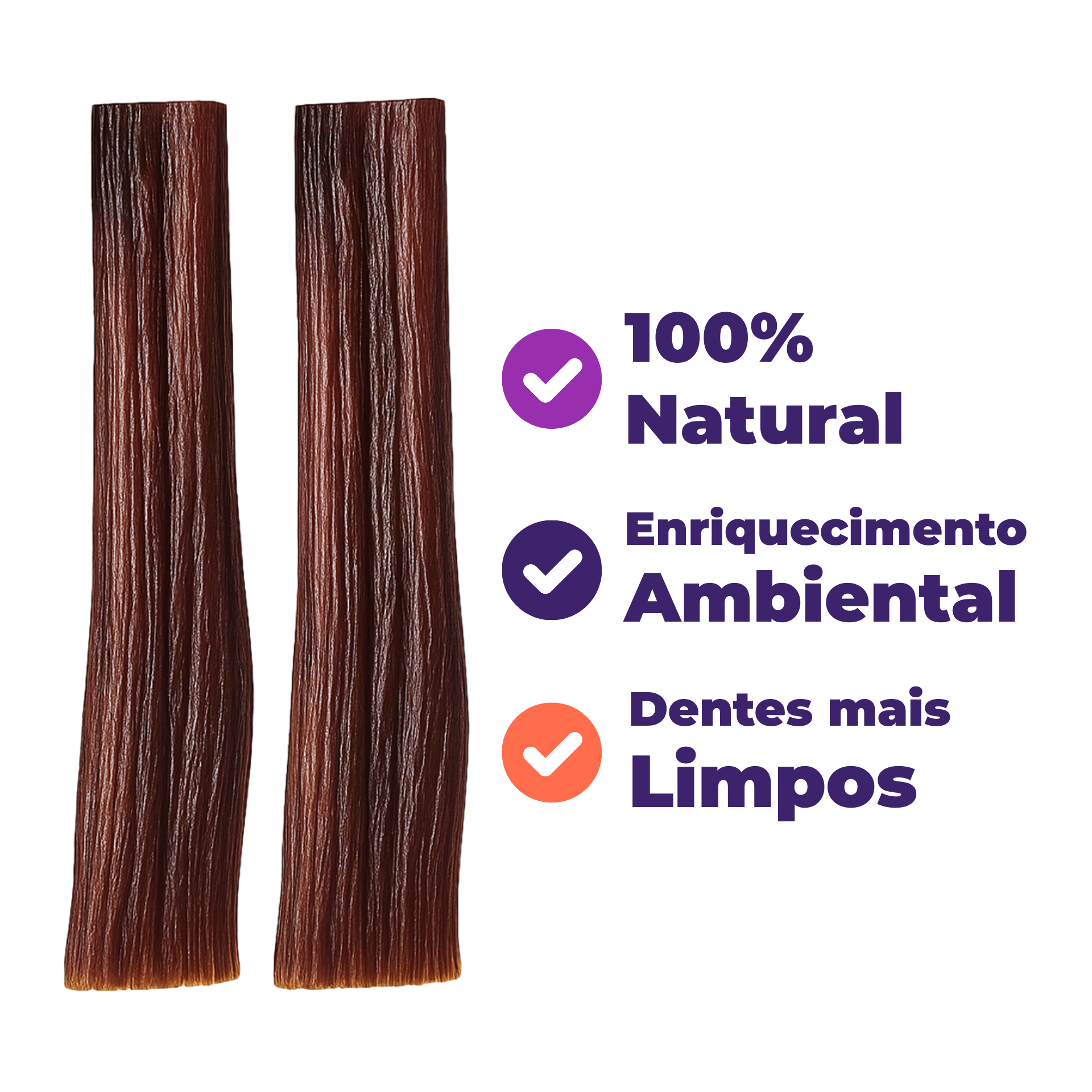 Umami | KIT x2 Protein Stick Jumbo | 100% Bovino Natural | Sem Corantes e Conservantes | Enriquecimento Ambiental | Contém 4 unidades