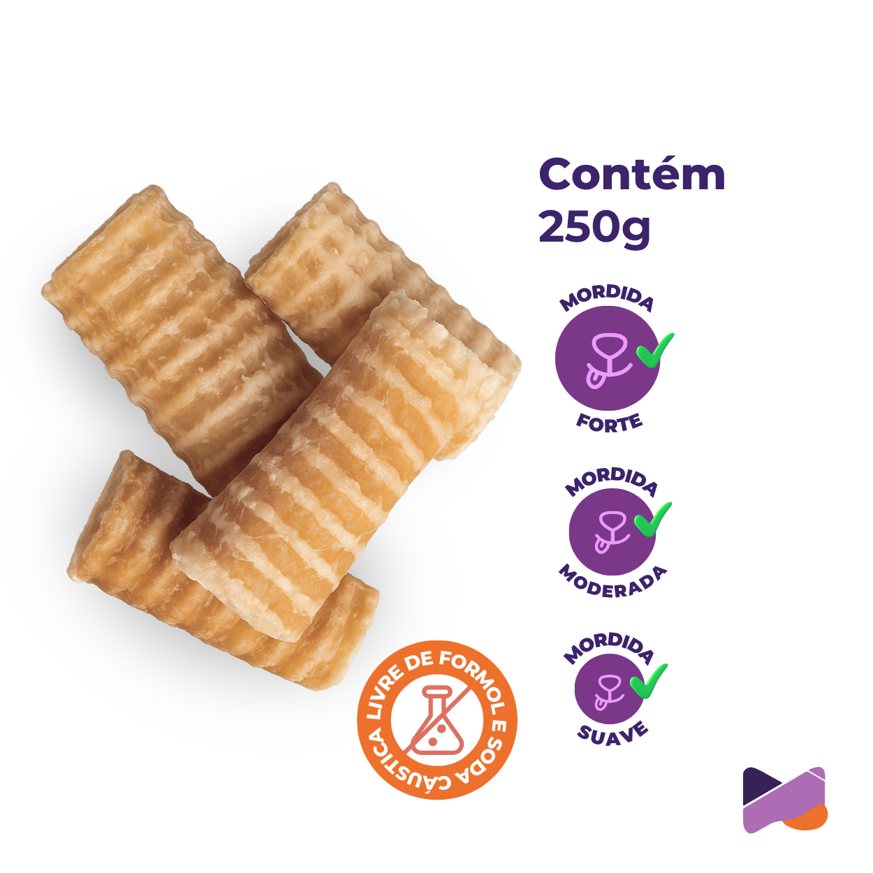 Umami | Power Tube | 100% Traqueia Bovina | Crocante e Saboroso | Livre de Formol e Soda Cáustica | Contém 250g