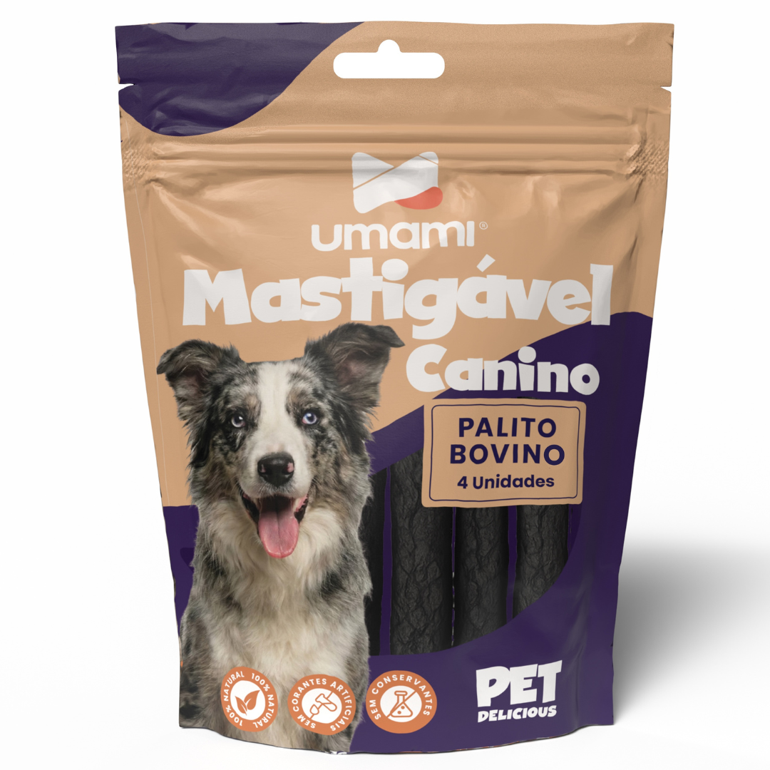 Embalagem Umami Palito Bovino Natural 4 unidades