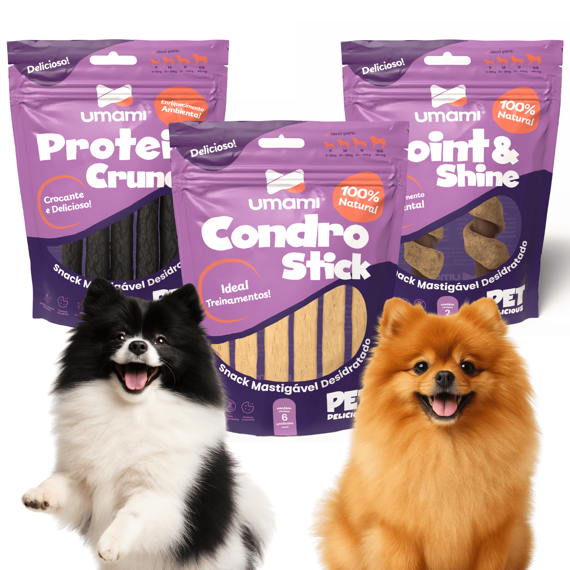 Umami | Kits Snacks Mastigáveis para Lulu da Pomerania